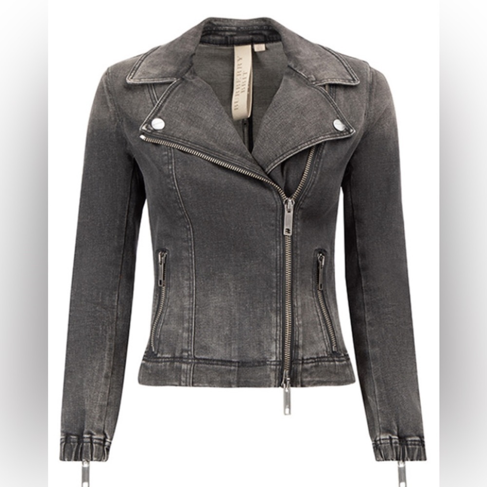 Burberry Brit Grey Denim Biker Jacket